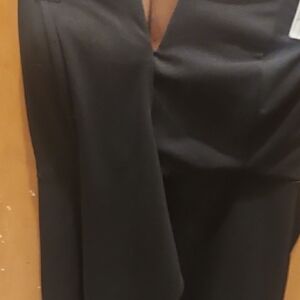 Trixxi Black Plunge Neck Sleeveless Gown